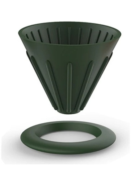 Yeşil Stil Gökkuşağı Şeker Renk V60 Kahve Damla Filtre Fincan Barista Silika Tersinir Katlanabilir Açık Havada Kahve Damlatıcı Filtre Fincan (Yurt Dışından)