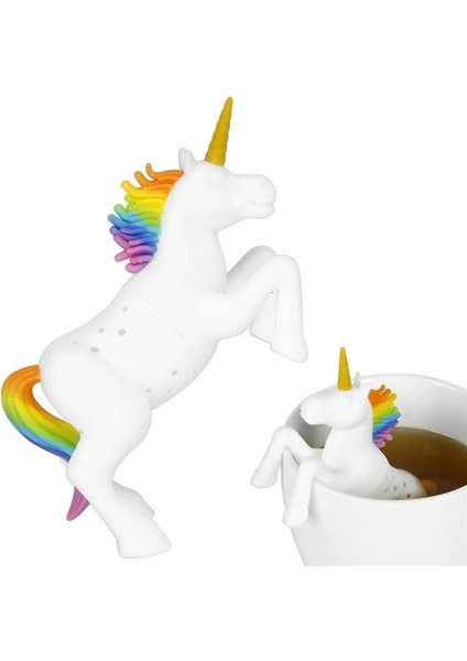 1 Parça Çay Demlik Çanta Yapmak Süzgeç Çay Kaşığı Filtre Unicorn Şekil Tutucu Drinkware Mutfak Silikon Kauçuk Organizatör Difüzör (Yurt Dışından)