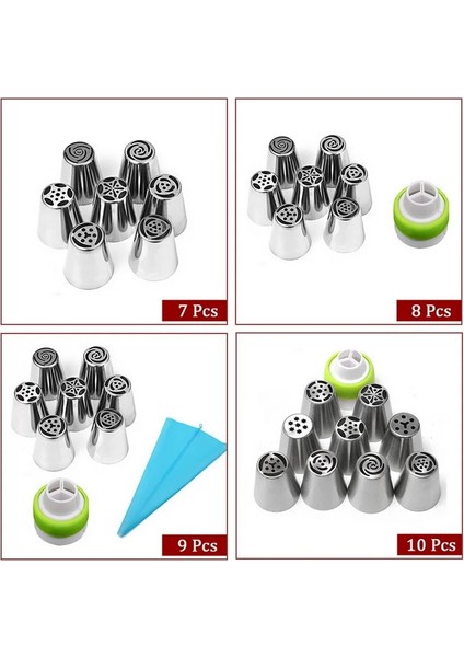 BIG11PCS Tarzı 1 Takım Russiag Ipuçları Krem Nozullar Pişirme Kek Aracı Için Set G Pasta Torbası Pasta Kek Dekorasyon Fırın Aksesuarları (Yurt Dışından) indirimleri