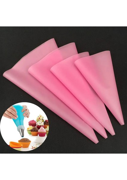 Pembe Tarzı 4 Adet Eva Yeniden Kullanılabilir G Çanta Gıda Sınıfı Dıy Kek Dekorasyon Mutfak Aletleri Pişirme Aksesuarları Krem Pasta Torbası Mutfak Pişirme (Yurt Dışından) modelleri