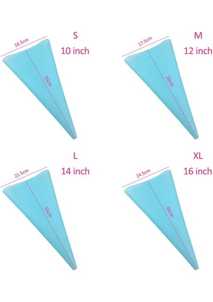 Pembe Tarzı 4 Adet Eva Yeniden Kullanılabilir G Çanta Gıda Sınıfı Dıy Kek Dekorasyon Mutfak Aletleri Pişirme Aksesuarları Krem Pasta Torbası Mutfak Pişirme (Yurt Dışından) indirimleri