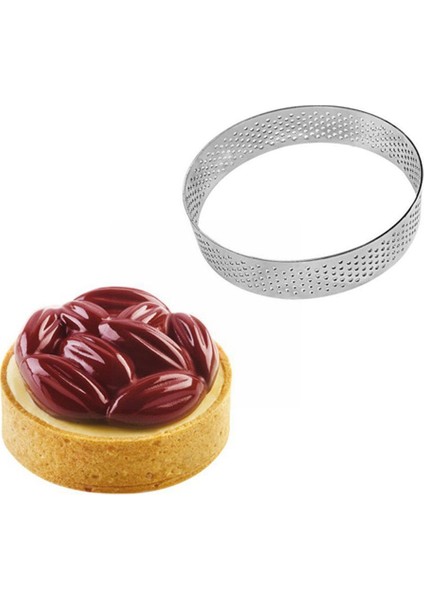 E Stili 4. Dairesel Tart Halka Fransız Tatlısı Çelik Delikli Kiş Mousse Meyveli Kek Mutfak Kalıbı Pişirme Pasta Kalıbı U1V0 (Yurt Dışından)