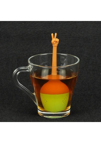 Parmak Çay Demlik Stili Silikon Çay Demlik Poop Denizkızı Şekilli Bitkisel Çanta Kahve Filtresi Difüzör Süzgeç Komik Alet Aksesuarları (Yurt Dışından)