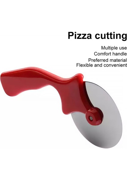 B Tarzı Pizza Dilimleme Paslanmaz Çelik Yuvarlak Pizza Tekerleği Pasta Dilimleme Rulo Hamur Bölücü Kaymaz Saplı Pizza Kesme Makinesi (Yurt Dışından) indirimleri