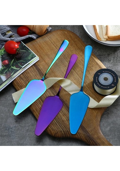 Mor Tarzı High-End Kek Kürek Paslanmaz Çelik Doğum Günü Pastası Bıçağı Pizza Pişirme Araçları Büyük Miktarda (Yurt Dışından) indirimleri