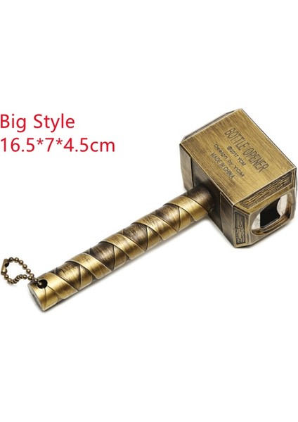 Altın Büyük Stil Thor Şekilli Bira Şişe Açacağı Çekiç Gümüş Bira Şişe Açacakları Çok Işlevli Uzun Saplı Şişeleyici Metal Bira Açacağı (Yurt Dışından)