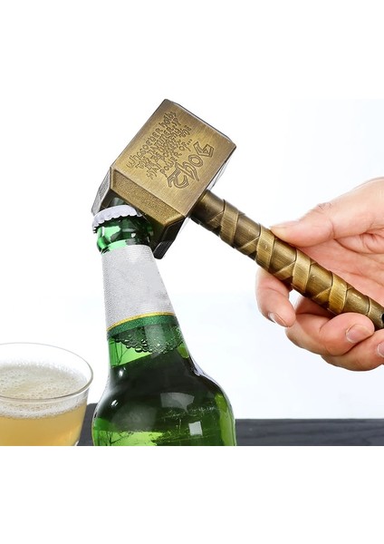 Altın Büyük Stil Thor Şekilli Bira Şişe Açacağı Çekiç Gümüş Bira Şişe Açacakları Çok Işlevli Uzun Saplı Şişeleyici Metal Bira Açacağı (Yurt Dışından) fiyatları