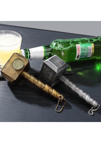 Altın Büyük Stil Thor Şekilli Bira Şişe Açacağı Çekiç Gümüş Bira Şişe Açacakları Çok Işlevli Uzun Saplı Şişeleyici Metal Bira Açacağı (Yurt Dışından) fırsatları