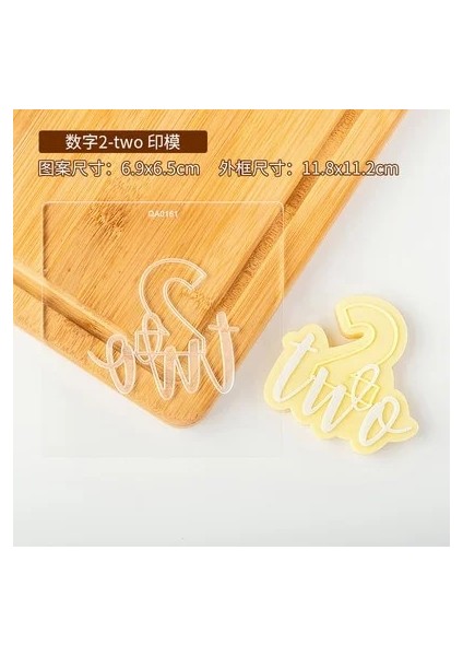QA0161-IKI Stil Akrilik Numarası Kabartmalı Kalıp Mutlu Doğum Günü Pastası Fondan Kalıp Şeker El Sanatları Kurabiye Kabartma Kesici Dıy Kek Araçları (Yurt Dışından)