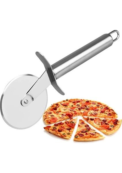Bir Stil Pizza Kesme Bıçağı Paslanmaz Çelik Pizza Rulo Hamur Kesici Tekerlek Kek Dilimleme Kürek Kabuğu Mutfak Gereçleri Pişirme Aksesuarları (Yurt Dışından) fiyatları