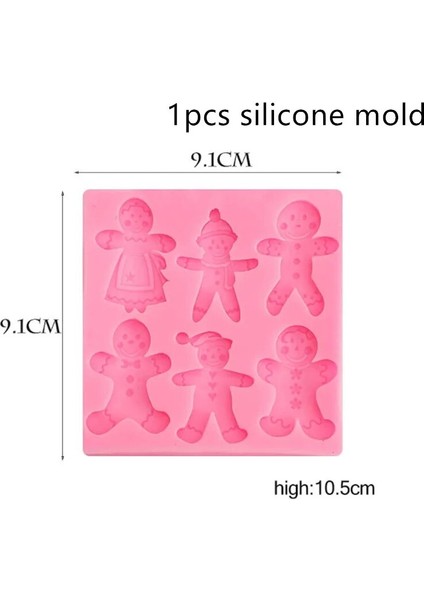 1 Adet Zencefilli Kurabiye Adam Tarzı Ack Noel Bisküvi Kalıp Plastik 3D Karikatür Noel Baba Pişirme Presleme Buzlanma Fondan Çerez Kesici Çocuklar Için Navidad (Yurt Dışından)