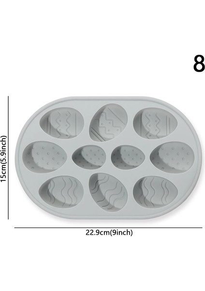 Tip-8 Stili Kek Silikon Kalıp Sevimli Tavşan Yumurtası Jöle Puding Paskalya Kek Tavası Çikolatalı Muffin Şeker Pişirme Kalıbı Kek Dekorasyonu En Yeni (Yurt Dışından)