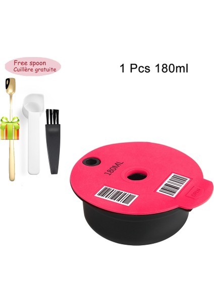 Koyu Gri Tarzı Bosch Makinesi Için Doldurulabilir Yeniden Kullanılabilir Kahve Kapsülü Tassimo Silikon Kapaklı Kahve Filtre Fincan Metal Kaşık Kahve Pod (Yurt Dışından)