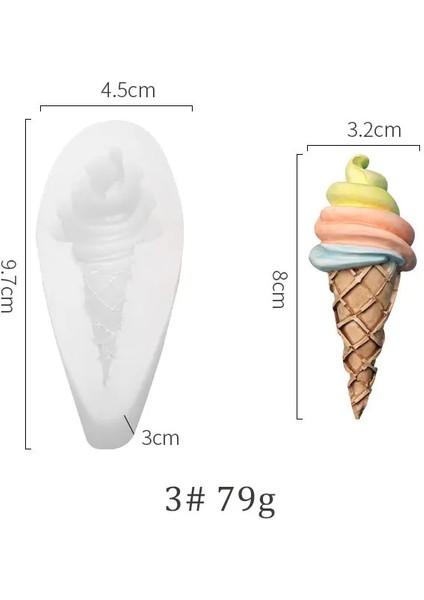 Sku-25 Tarzı Yeni Waffle Dondurma Serisi Silikon Kalıp Çikolatalı Karamela Aşk Kurabiye Kek Kalıbı Dıy Şeker Peynir Mini Koni Tatlı Kalıbı (Yurt Dışından)