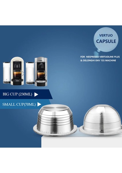 1 Büyük Stil Icafilassvıp Stianless Çelik Yeniden Kullanılabilir Vertuoline Kapsül Nespresso Vertuo Kahve Filtresi Espresso Vertuo Plus Için (Yurt Dışından) fiyatları
