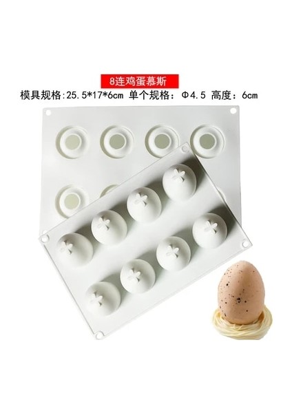 Gri Tarzı Yuvarlak Silikon Kalıplar Kek Dekorasyon Araçları Bakeware Fransız Tatlı Mousse Kek Kalıbı Pişirme Cupcake Silikon Mousse Kalıp (Yurt Dışından)