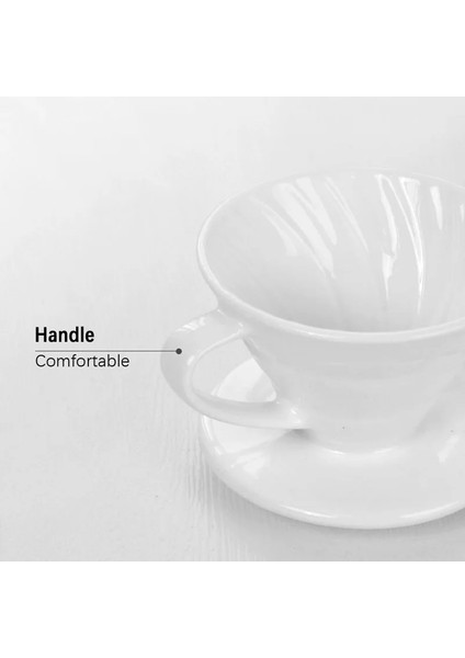 Beyaz V01 Stili V60 Seramik Kahve Damlatıcı Kahve Demleme Filtresi Fincan Kahve Makinesi Üzerine Dökün V Şekli Damla Kahve Filtresi V01 V Bardaklar (Yurt Dışından)