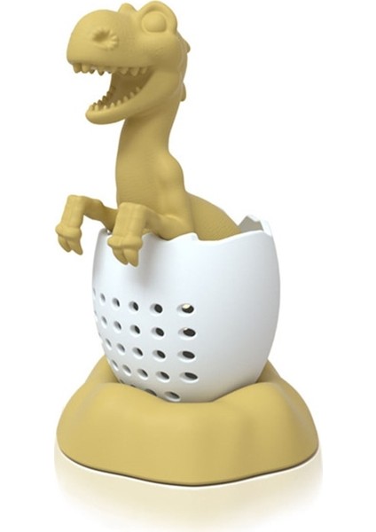 Sarı Stil Çay Poşeti Silikon Yaprak Bitkisel Baharat Filtresi Bebek Dinozor Şekli Çay Demlik Süzgeçler Yeniden Kullanılabilir Gevşek Filtre (Yurt Dışından)