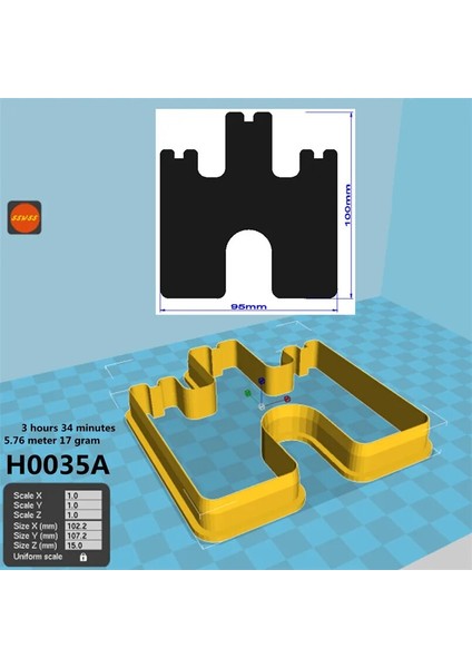 H0035A Stili Kalkan, Büyük Kılıç, Kale, Asker, Şövalye, Ateş Ejderhası, 3D Teknolojisi, Pasta Kurabiye Süsleme Fondan Kesici Aletler (Yurt Dışından)
