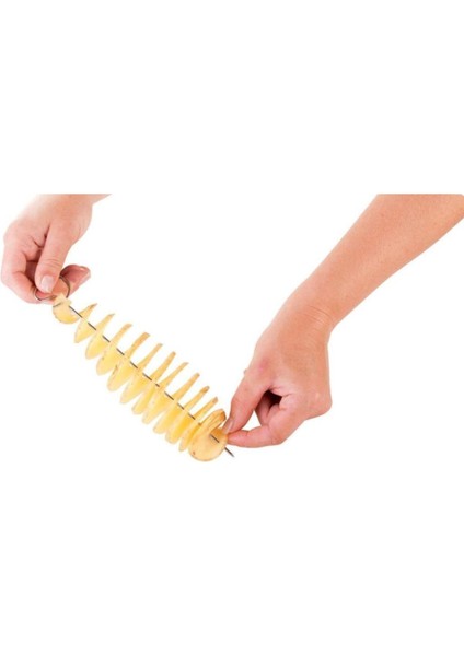 Barda Patates Yapımı Patates Kesici Dilimleyici Şişli Braket Sebze Meyve Dilimleyici Kesilmeye Dayanıklı Paslanmaz (Yurt Dışından)
