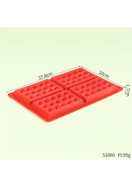 Dikdörtgen Stili Kare Kalp Şeklinde Waffle Kek Silikon Kalıp Waffle Muffin Kafes Kek Kalıbı Waffle Bisküvi Makinesi Dıy Pişirme Aracı Kalıp Bakeware (Yurt Dışından)