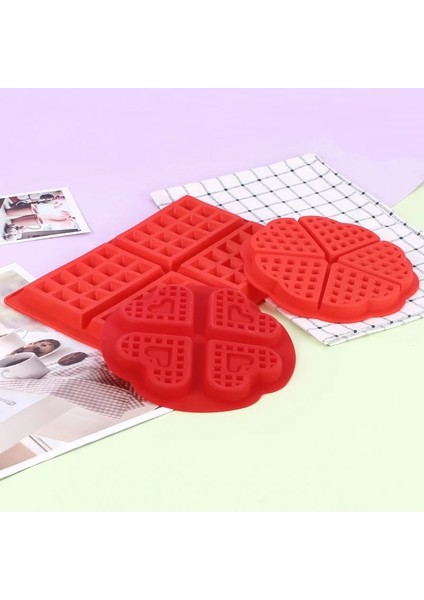 Dikdörtgen Stili Kare Kalp Şeklinde Waffle Kek Silikon Kalıp Waffle Muffin Kafes Kek Kalıbı Waffle Bisküvi Makinesi Dıy Pişirme Aracı Kalıp Bakeware (Yurt Dışından) fırsatları