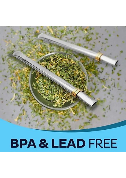 Yerba Mate Bombilla Hasır 2'li Temizleme Fırçalı Set | Yeniden Kullanılabilir Paslanmaz Çelik Pipetler | Mate Gourdcup Için Bombilla Seti (Yurt Dışından)