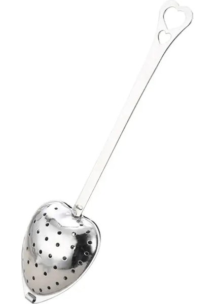 Kalp Şeklinde Çay Demlik Kaşık Süzgeç Mutfak Gadget Aracı Paslanmaz Çelik Dik Saplı Duş Çay Yapma Filtresi (Yurt Dışından)