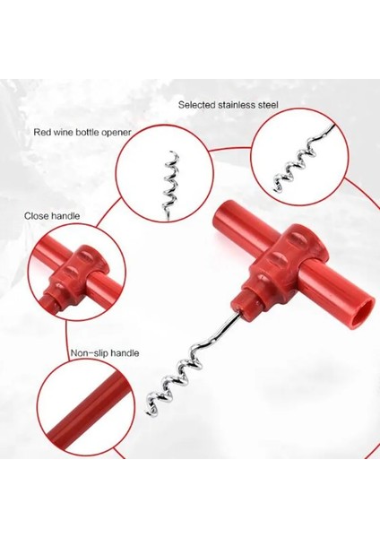 Mor Tarzı Şarap Açacağı Yaratıcı Kalemlik Şişe Açacakları Tirbuşon Taşıması Kolay Mutfak Spire Açacağı Düğün Hediyeleri Şekeri Metal Tirbuşon (Yurt Dışından)