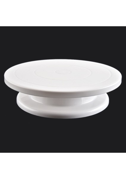 Kek Döner Tabla Pişirme Araçları Döner 28CM Dekorasyon Masa Seti Düz Tabanlı Kaymaz Plastik Krem Spatula Kek Standı (Yurt Dışından)
