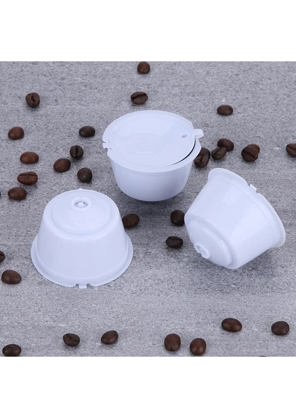 Beyaz Stil 5 Adet Nespresso ve Kahve Kapsülü Nestle Dolce Gusto Kapsül Yeniden Kullanılabilir Kahve Filtresi Kapsül Makinesi Doldurulabilir Cafe Kapsül (Yurt Dışından)