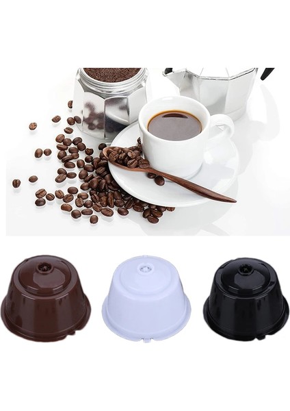 Beyaz Stil 5 Adet Nespresso ve Kahve Kapsülü Nestle Dolce Gusto Kapsül Yeniden Kullanılabilir Kahve Filtresi Kapsül Makinesi Doldurulabilir Cafe Kapsül (Yurt Dışından)