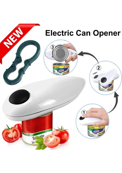 Yeni Elektrikli Açıcı Stili Elektrikli Konserve Açacağı Otomatik Şişe Açacağı Akülü Tek Teneke Dokunuş Keskin Kenarlar Yok El Kavanoz Açacakları Mutfak Bar Aracı (Yurt Dışından) fırsatları