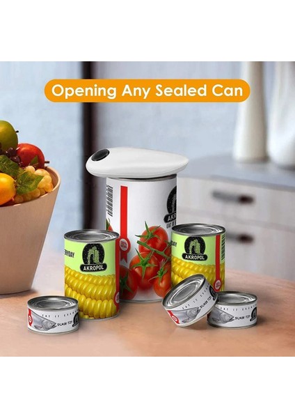 Yeni Elektrikli Açıcı Stili Elektrikli Konserve Açacağı Otomatik Şişe Açacağı Akülü Tek Teneke Dokunuş Keskin Kenarlar Yok El Kavanoz Açacakları Mutfak Bar Aracı (Yurt Dışından) indirimleri