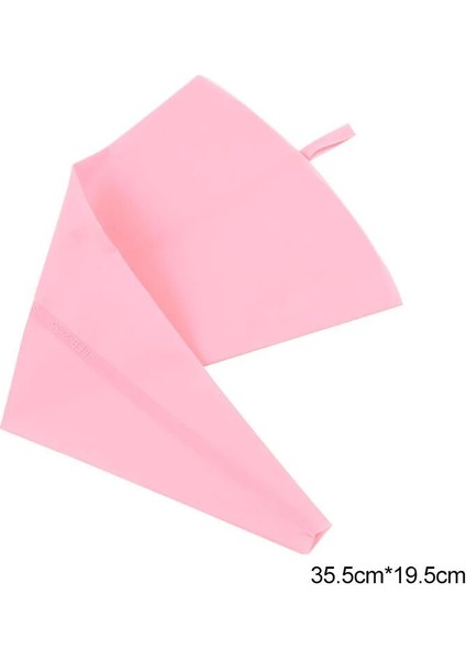 Pembe-14 Inç Tarzı Licone Kremalı Pasta Torbası Mutfak Aletleri Pişirme Aksesuarları Dıy Kek Dekorasyon Araçları Gıda Sınıfı Yeniden Kullanılabilir G Çanta (Yurt Dışından)