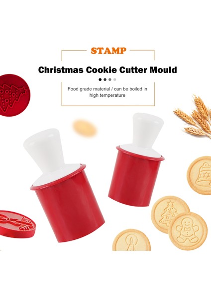 Bir Stil Silikon Noel Çerez Damga Seti Yuvarlak Kurabiye Kabartma Kalıp Saplı Ev Yapımı Çerez Kesici Kalıp Noel Dekorasyon Için (Yurt Dışından) modelleri