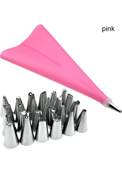 Mavi Stil Ake Dekorasyon Araçları Silikon 24 Nozul Seti Dıy Buzlanma G Krem Gıda Sınıfı Pişirme Aksesuarları Pasta Torbası Yeniden Kullanılabilir (Yurt Dışından) fiyatları