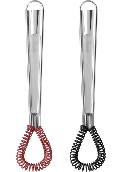 Siyah Kırmızı Stil 2 Paslanmaz Çelik Mini Mutfak Yumurta Araçları Çırpma Çırpıcı El Süt Köpürtücü Köpürtücü Kahve Kremalı Karıştırıcı Bahar Sosu Blender (Yurt Dışından)