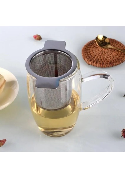 Kapak Stili ile Çift Kulplu Çay Demlik Kapaklı Paslanmaz Çelik Ince Örgü Kahve Filtresi Çaydanlık Bardak Asılı Gevşek Yaprak Çay Süzgeci (Yurt Dışından) fırsatları
