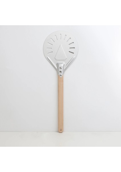 9 Inç 60CM Tarzı Pizza Torna Küçük Pizza Kabuğu Kürek Kısa Yuvarlak Pizza Aleti Kaymaz Ahşap Saplı Delikli Pizza Küreği Alüminyum (Yurt Dışından) fırsatları