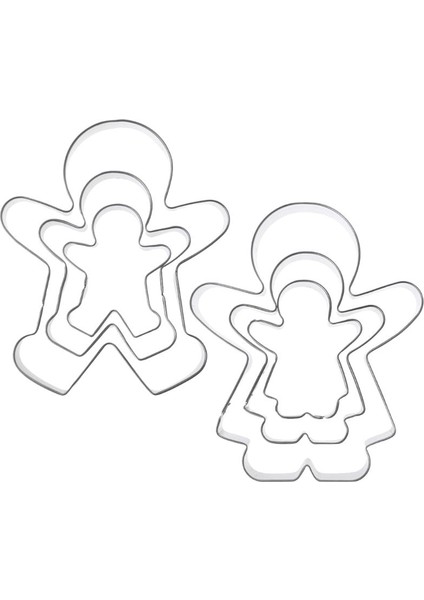 No.1 Tarzı 3 Adet Zencefilli Kurabiye Adam Erkek Kız Fondan Pasta Pişirme Bisküvi Kurabiye Kesici Set Paslanmaz Çelik (Yurt Dışından) modelleri