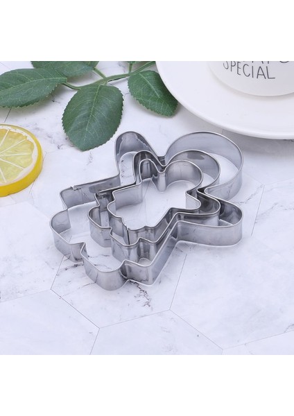 No.1 Tarzı 3 Adet Zencefilli Kurabiye Adam Erkek Kız Fondan Pasta Pişirme Bisküvi Kurabiye Kesici Set Paslanmaz Çelik (Yurt Dışından) indirimleri