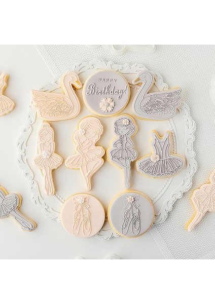 Bale Etek Kalıp Stili Bale Kız Doğum Günü Kuğu Kurabiye Piston Kesiciler Fondan Kek Kalıbı Bisküvi Sugarcraft Kek Dekorasyon Araçları Kurabiye Damgası (Yurt Dışından) modelleri