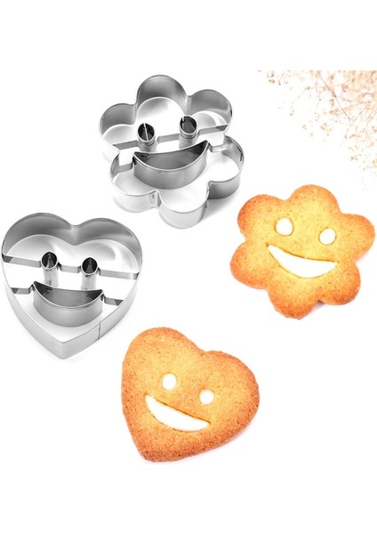 Et Gülen Yüz Paslanmaz Çelik Kurabiye Kesici Kalıp Pasta Bisküvi Kalıbı Yeniden Kullanılabilir Dayanıklı Yapışmaz Kek Dekorasyon Araçları (Yurt Dışından) fiyatları
