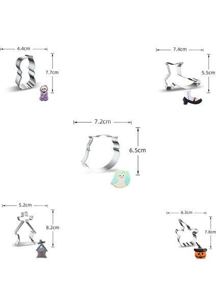 5 Adet-C Tarzı Cadılar Bayramı Kurabiye Kalıbı Mutfak Aksesuarları Mutfak Alet Takımları Mutfak Aletleri Bento Aksesuarları Utensílios De Cozinha (Yurt Dışından)