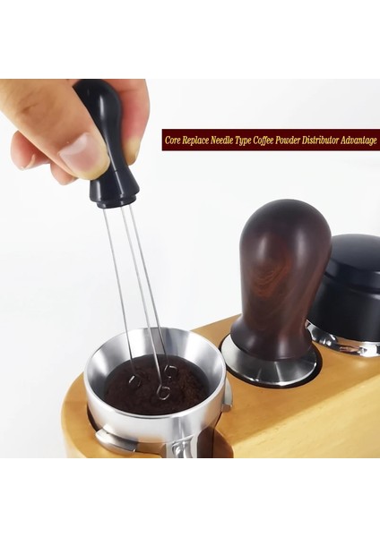 53 mm B Dozaj Halkası Stili Kahve Sabotaj Kahve Sabotaj Düzleştirici Alet Iğne Tipi Kahve Tozu Dağıtıcı Alüminyum Saplı Iğne (Yurt Dışından) fırsatları