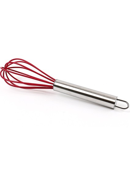Pembe Stil 8 Inch Stainless Steel Balloon Wire Silicone Whisk Manual Egg Beater Mixer Kitchen Baking Utensil Milk Cream Butter Whisk Mixer (Yurt Dışından) fiyatları
