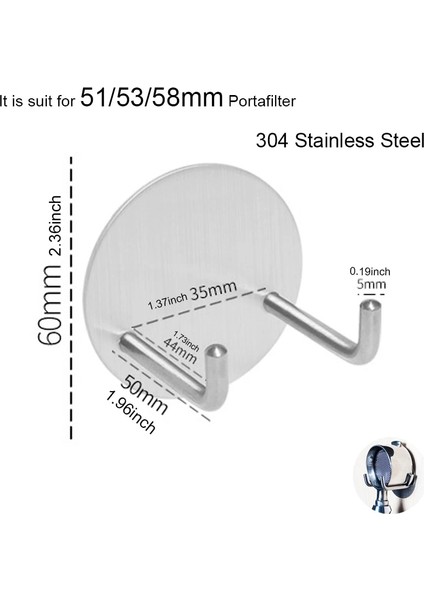 304SS Tutucu Stili Filtre 51 mm Yedek Filtre Sepeti Kahve Aksesuarları Için Kahve Dipsiz Portafilter (Yurt Dışından)