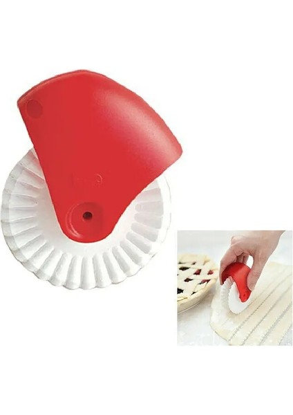 Dalga Deseni Stili Pizza Rulo Kesici Pasta Kurabiye Kesici Pasta Pişirme Araçları Bıçak Bakeware Kabartma Hamur Rulo Kafes Kesici El Sanatları Kolay Temizlenebilir (Yurt Dışından)