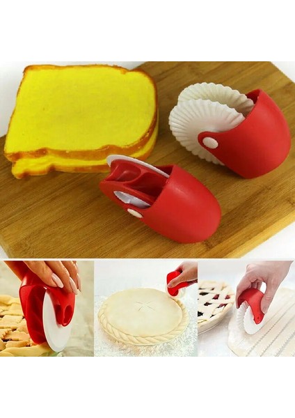Dalga Deseni Stili Pizza Rulo Kesici Pasta Kurabiye Kesici Pasta Pişirme Araçları Bıçak Bakeware Kabartma Hamur Rulo Kafes Kesici El Sanatları Kolay Temizlenebilir (Yurt Dışından) fırsatları
